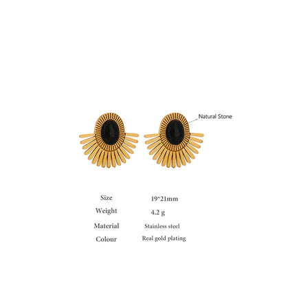 Discover elegance with our Egyptian Glow Natural Stone Earrings. Crafted from hypoallergenic, eco-friendly stainless steel with a resilient 18k gold plated finish, each natural stone is selected for its unique beauty, capturing the essence of Egyptian luminosity. Perfect for adding exotic charm to any look.