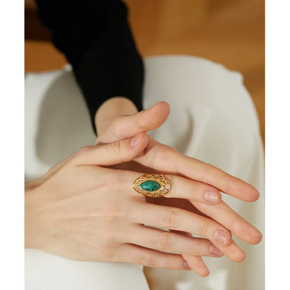 Timeless Princess Green Stone Ring