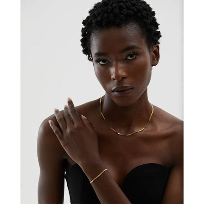 Elevate your style with our Elegant Snake Chain Jewelry Set. Crafted from hypoallergenic stainless steel and coated with 18k gold, this set blends boldness with sustainability. Perfect for any occasion.