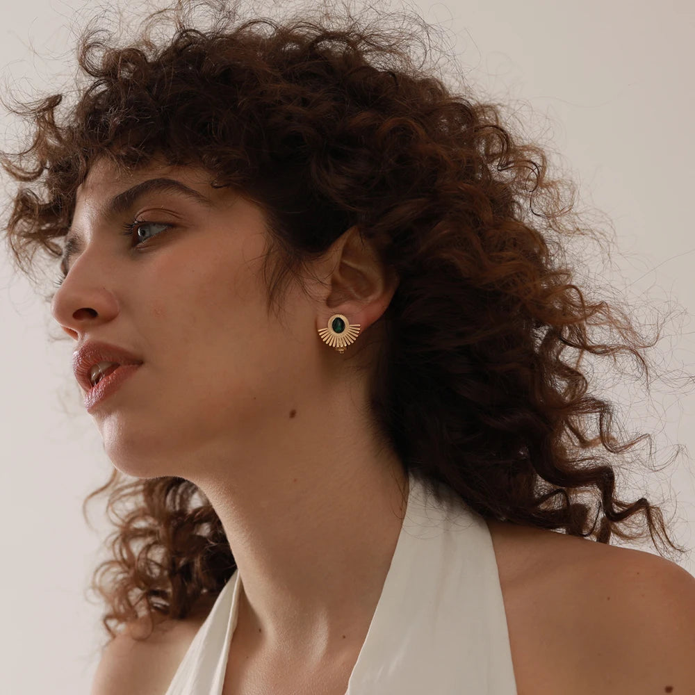 Discover elegance with our Egyptian Glow Natural Stone Earrings. Crafted from hypoallergenic, eco-friendly stainless steel with a resilient 18k gold plated finish, each natural stone is selected for its unique beauty, capturing the essence of Egyptian luminosity. Perfect for adding exotic charm to any look.