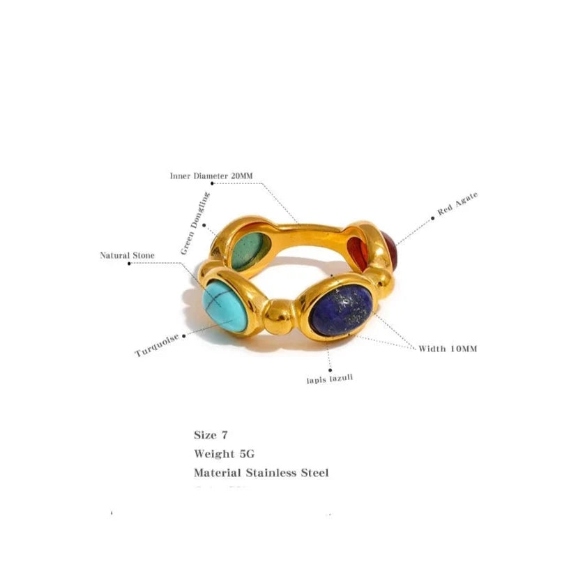 Colorful Stones Vintage Ring